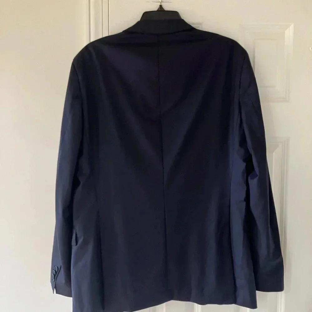 NWT Hugo Boss Virgin Wool Navy Slim Fit Herrel / Grace Travel Suit Jacket - Picture 3 of 10